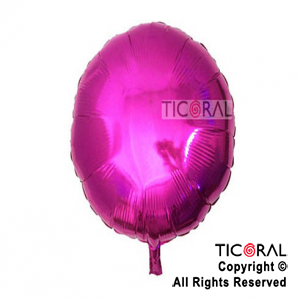 GLOBO MYLAR REDONDO 18 FUCSIA METALIZADO ENVASADO HS441-7 X 1 (x 5)